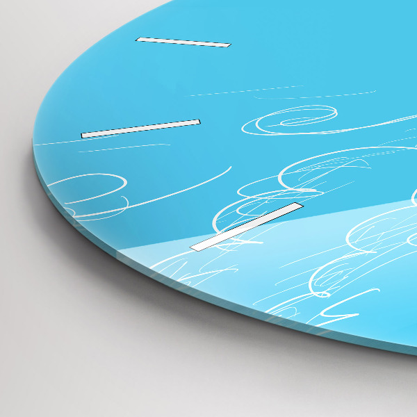 Zegar okrągły z nadrukiem Żarówka rysunek