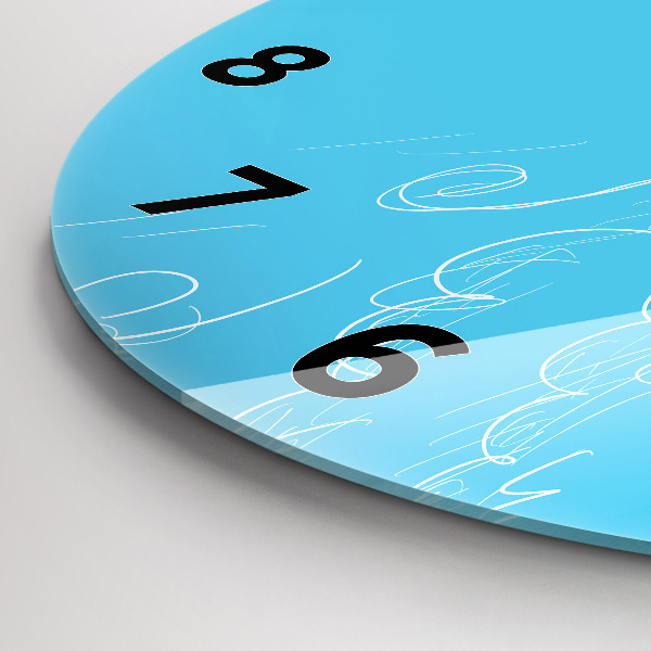 Zegar okrągły z nadrukiem Żarówka rysunek