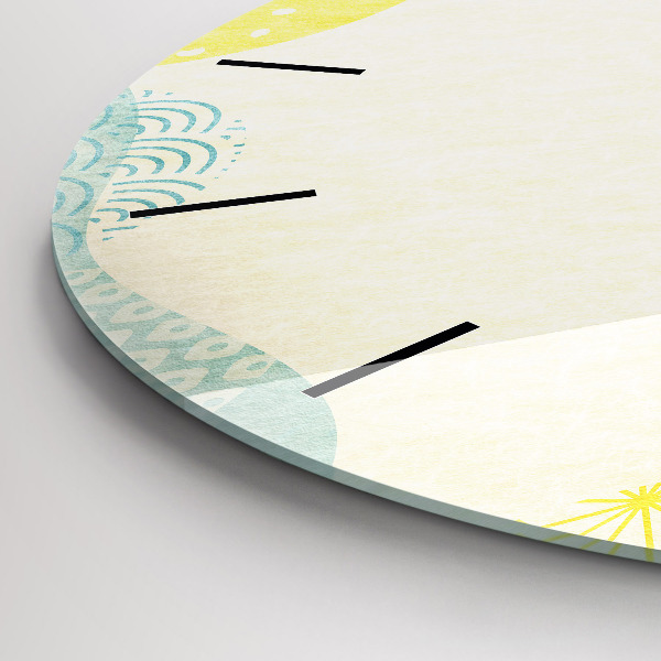 Zegar okrągły z nadrukiem Ramka ze wzorów