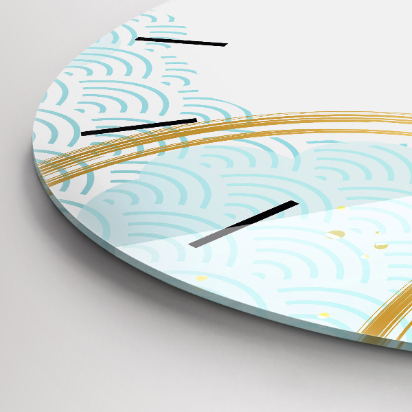 Zegar okrągły z nadrukiem Dekoracyjny wzór