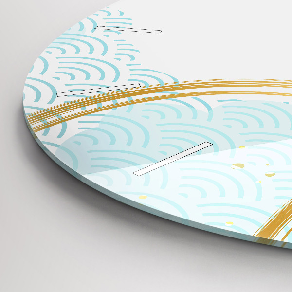 Zegar okrągły z nadrukiem Dekoracyjny wzór