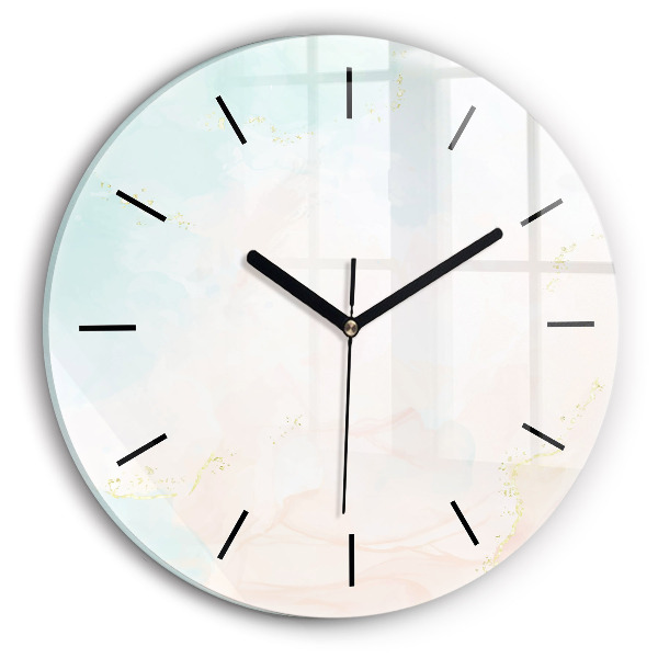 Zegar okrągły z nadrukiem Akwarelowy marmur