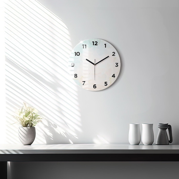 Zegar okrągły z nadrukiem Akwarelowy marmur