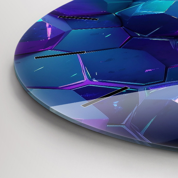 Zegar okrągły z nadrukiem Figury geometryczne