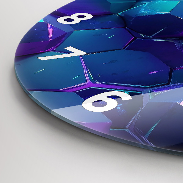 Zegar okrągły z nadrukiem Figury geometryczne