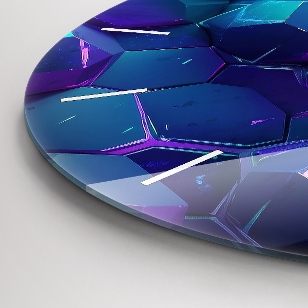 Zegar okrągły z nadrukiem Figury geometryczne