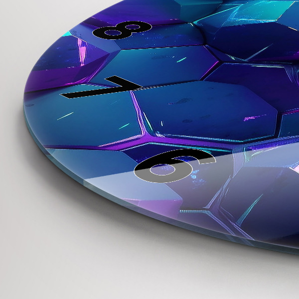 Zegar okrągły z nadrukiem Figury geometryczne