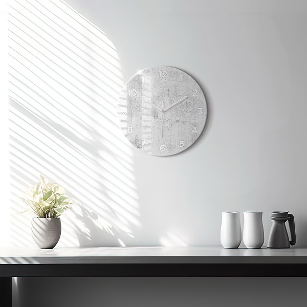 Zegar okrągły z nadrukiem Betonowy mur