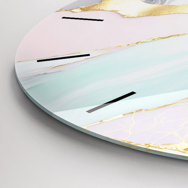 Zegar okrągły z nadrukiem Wzór marmurowy