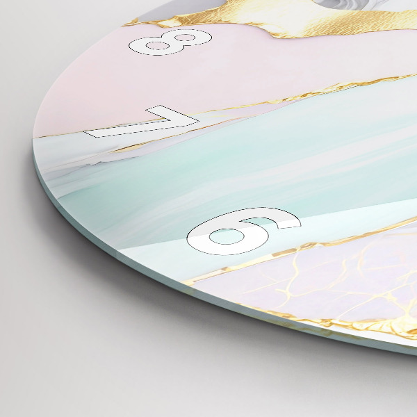 Zegar okrągły z nadrukiem Wzór marmurowy