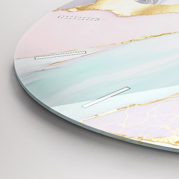 Zegar okrągły z nadrukiem Wzór marmurowy