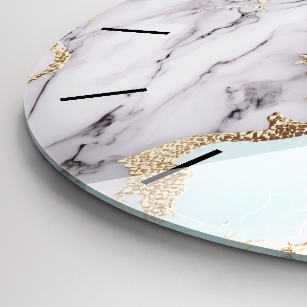 Zegar okrągły z nadrukiem Pastelowy marmur