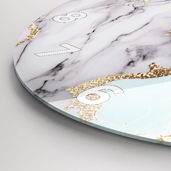 Zegar okrągły z nadrukiem Pastelowy marmur