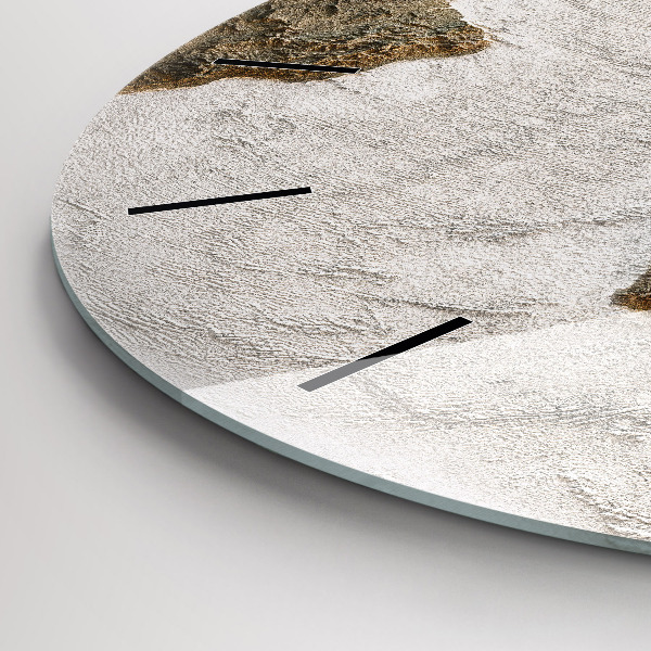 Zegar szklany okrągły Stara mapa świata