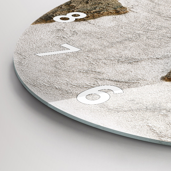 Zegar szklany okrągły Stara mapa świata