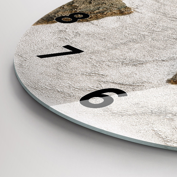 Zegar szklany okrągły Stara mapa świata