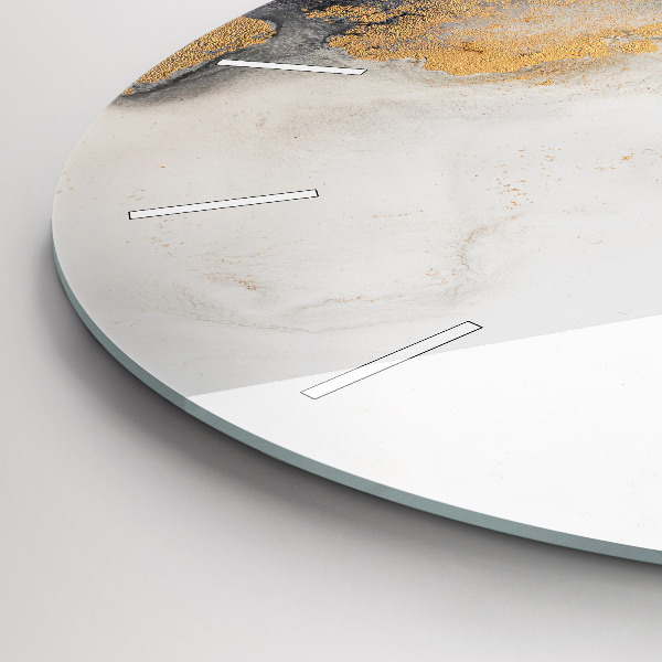 Zegar szklany okrągły Artystyczny marmur