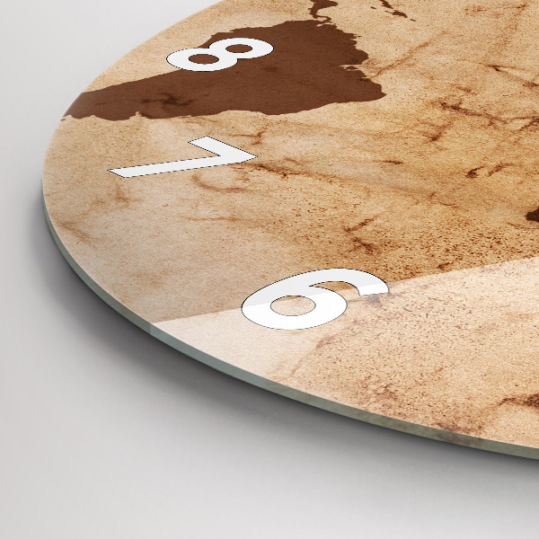 Zegar ścienny okrągły Vintage mapa świata