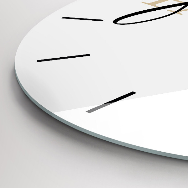 Zegar szklany okrągły Napis Family