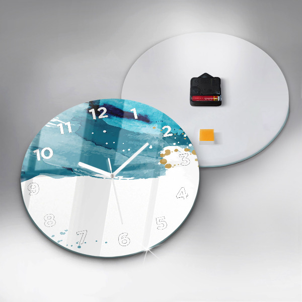 Zegar szklany okrągły Pociągnięcia pędzla