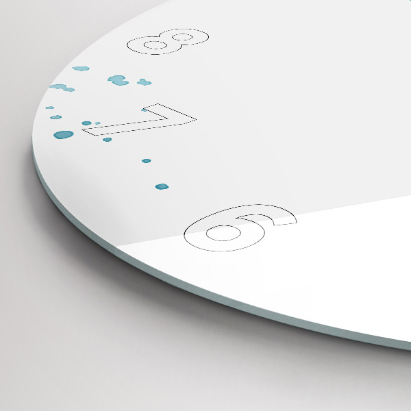 Zegar szklany okrągły Pociągnięcia pędzla