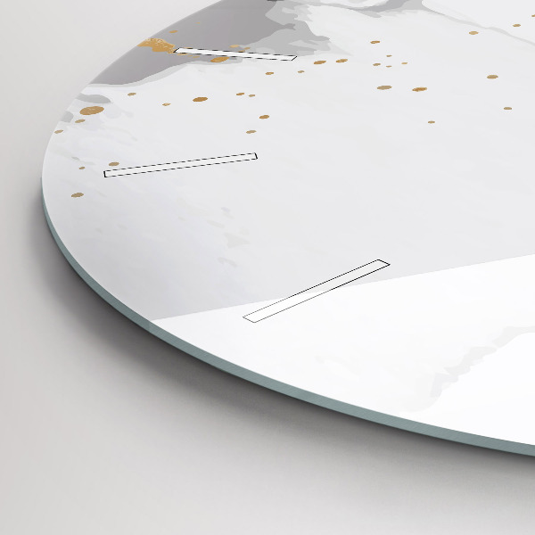 Zegar szklany okrągły Plamy abstrakcja