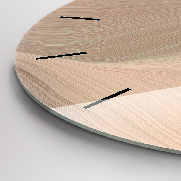 Zegar szklany okrągły Abstrakcja fal