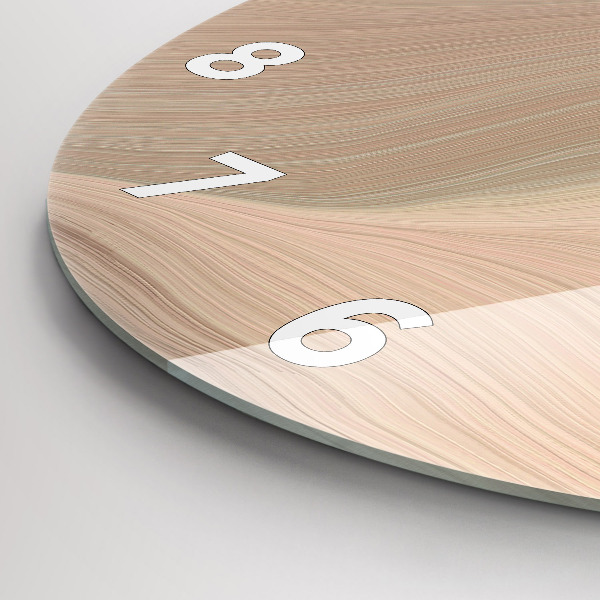 Zegar szklany okrągły Abstrakcja fal