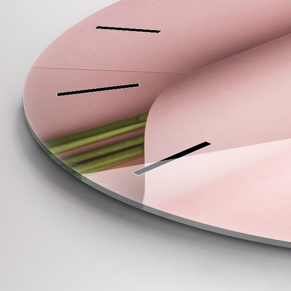 Zegar okrągły Bukiet kwiatów tulipanów