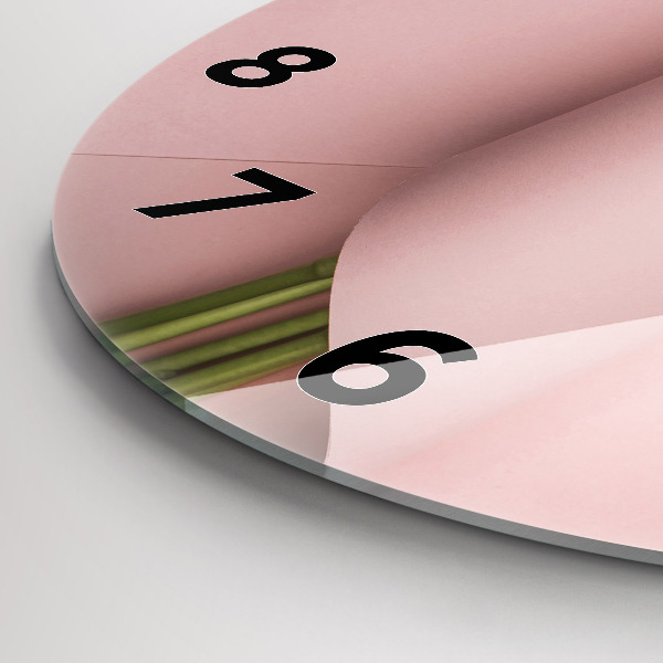 Zegar okrągły Bukiet kwiatów tulipanów