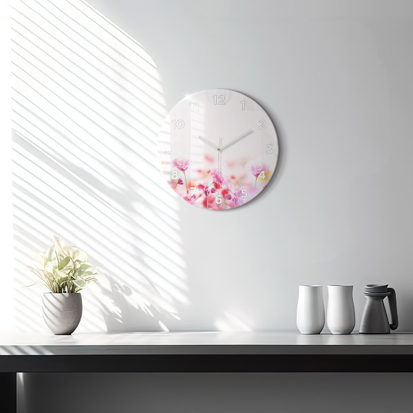 Zegar okrągły Kwiaty na łące