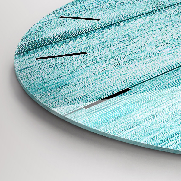 Zegar okrągły Niebieskie stare drewno