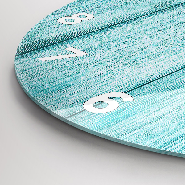 Zegar okrągły Niebieskie stare drewno