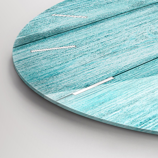 Zegar okrągły Niebieskie stare drewno