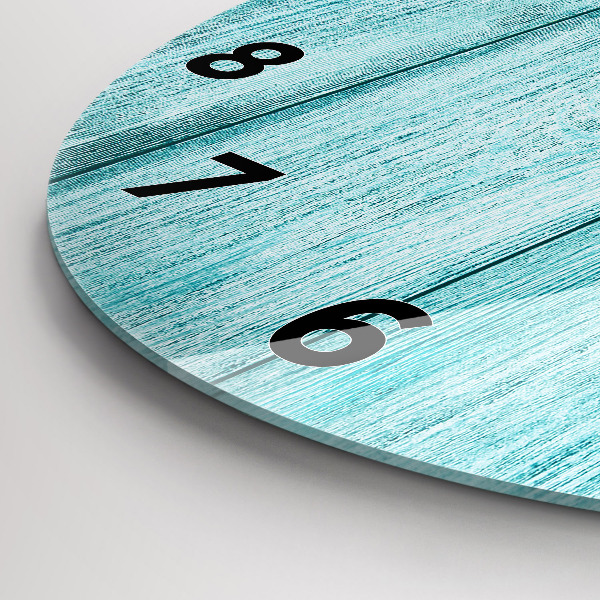 Zegar okrągły Niebieskie stare drewno