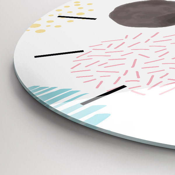 Zegar okrągły Geometryczny wzór