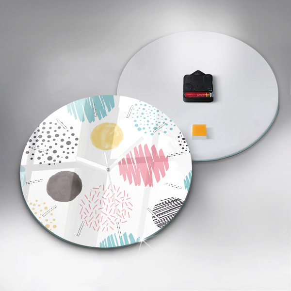 Zegar okrągły Geometryczny wzór