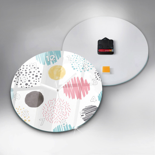 Zegar okrągły Geometryczny wzór