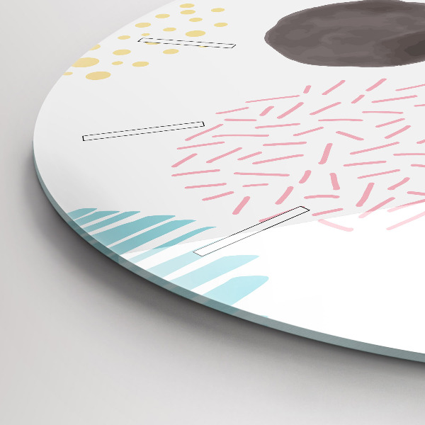 Zegar okrągły Geometryczny wzór