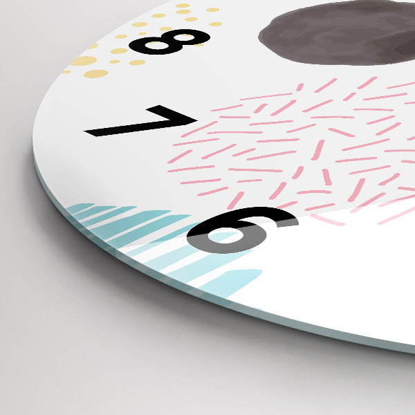 Zegar okrągły Geometryczny wzór