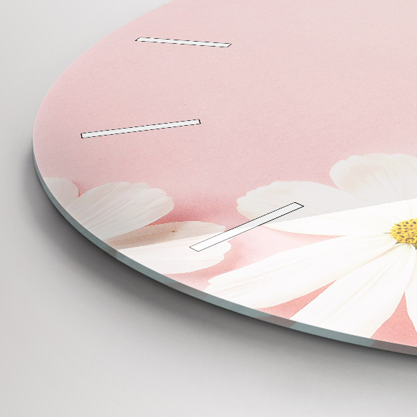 Zegar okrągły Kwiaty stokrotki