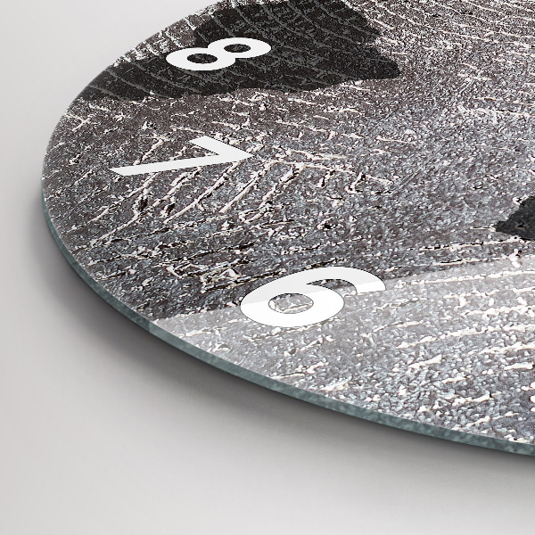 Zegar okrągły Mapa świata beton