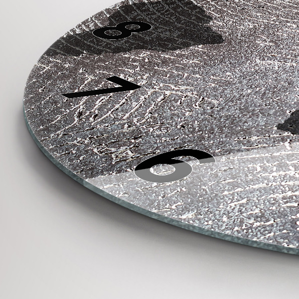 Zegar okrągły Mapa świata beton