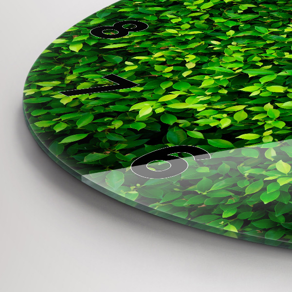 Zegar okrągły Żywopłot liście