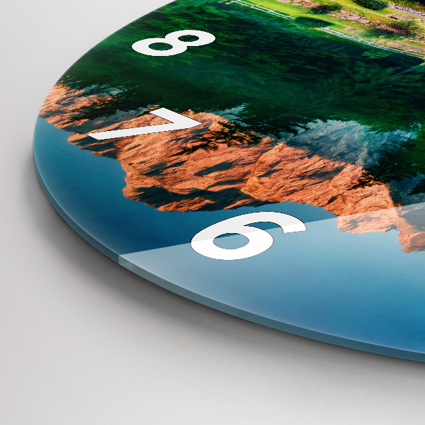 Zegar okrągły Krajobraz jeziora