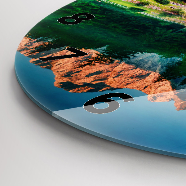 Zegar okrągły Krajobraz jeziora