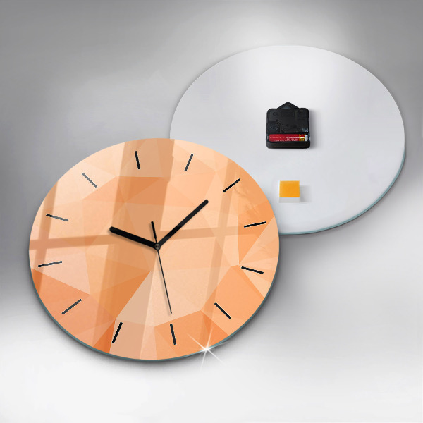 Zegar okrągły Abstrakcja trójkąty