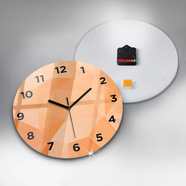 Zegar okrągły Abstrakcja trójkąty