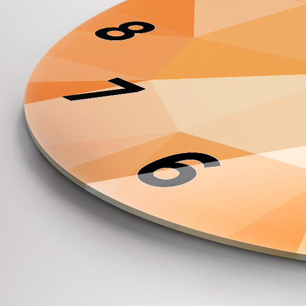 Zegar okrągły Abstrakcja trójkąty