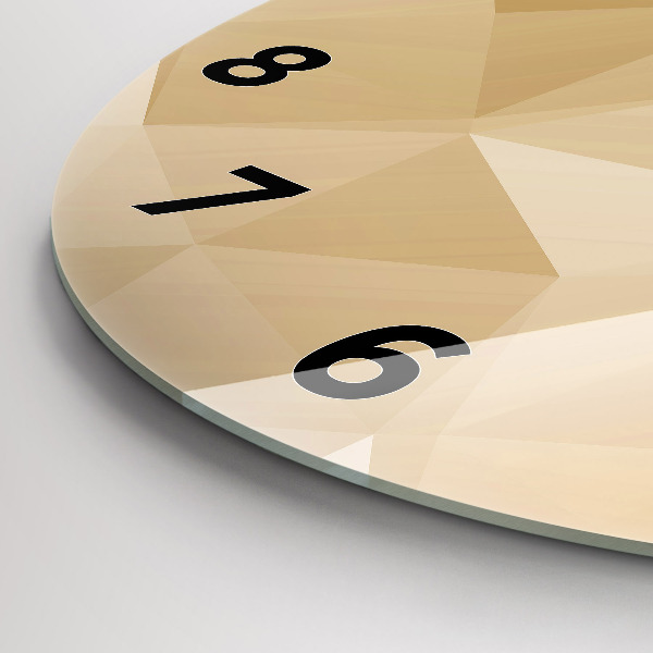 Zegar okrągły Trójkąty abstrakcja